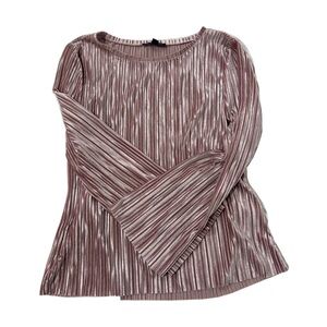 ‘Inc’ Pink Velvet Long Sleeve Top